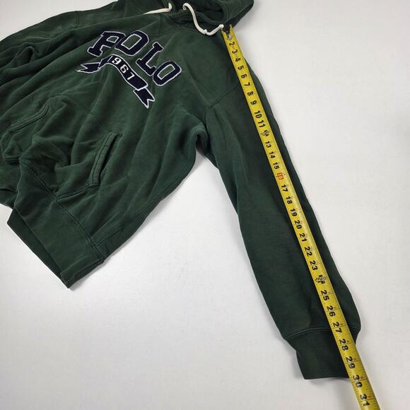 Polo Ralph Lauren Sweatshirt Hoodie Mens XL Green POLO 1967 Applique Pullover - Picture 7 of 10